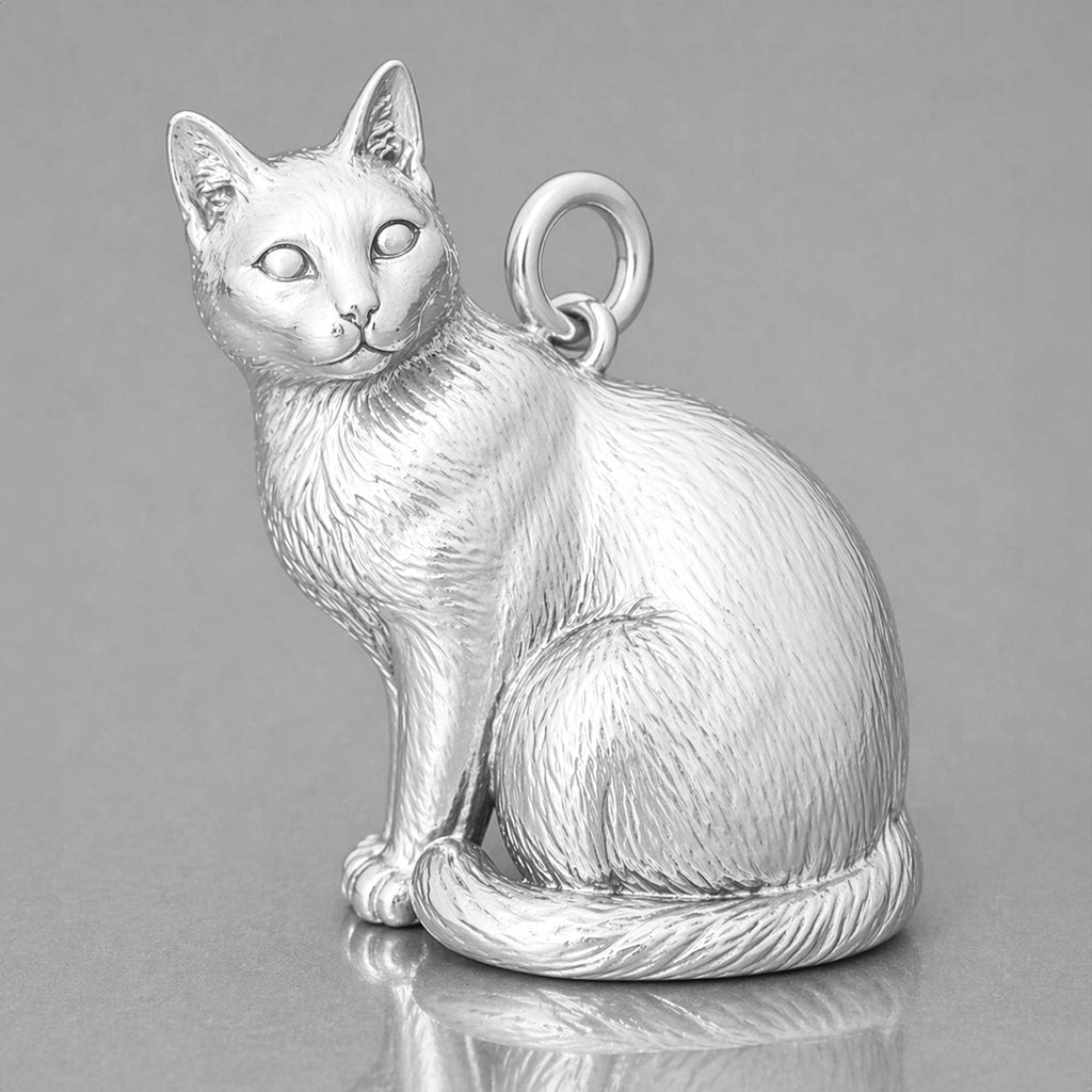 999 Pure Silver - Siamese Cat Charm