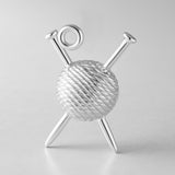 925 Sterling Silver - Sewing Ball and Yarn Charm