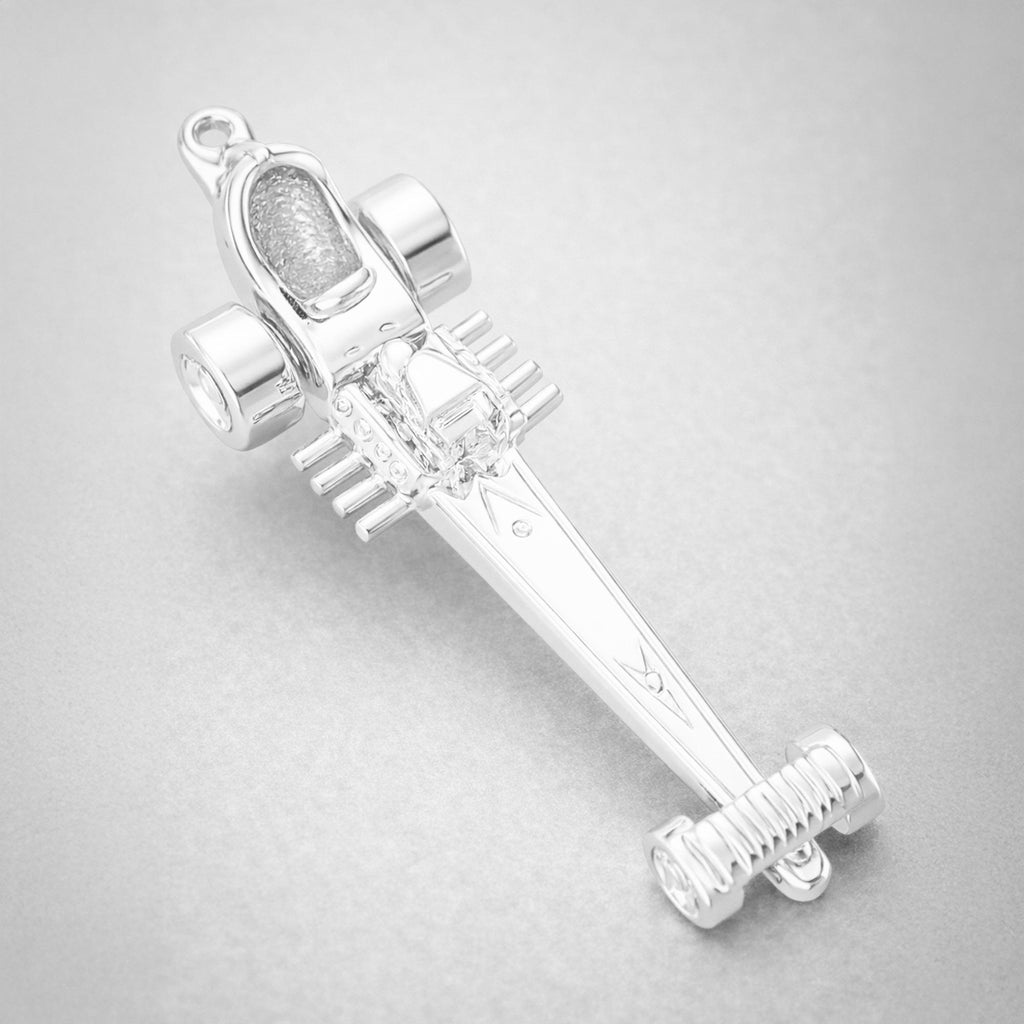 925 Sterling Silver - Dragster Racer Charm