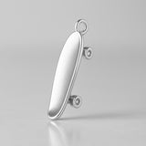 940 Argentium Silver - Old-School Penny Skateboard Charm