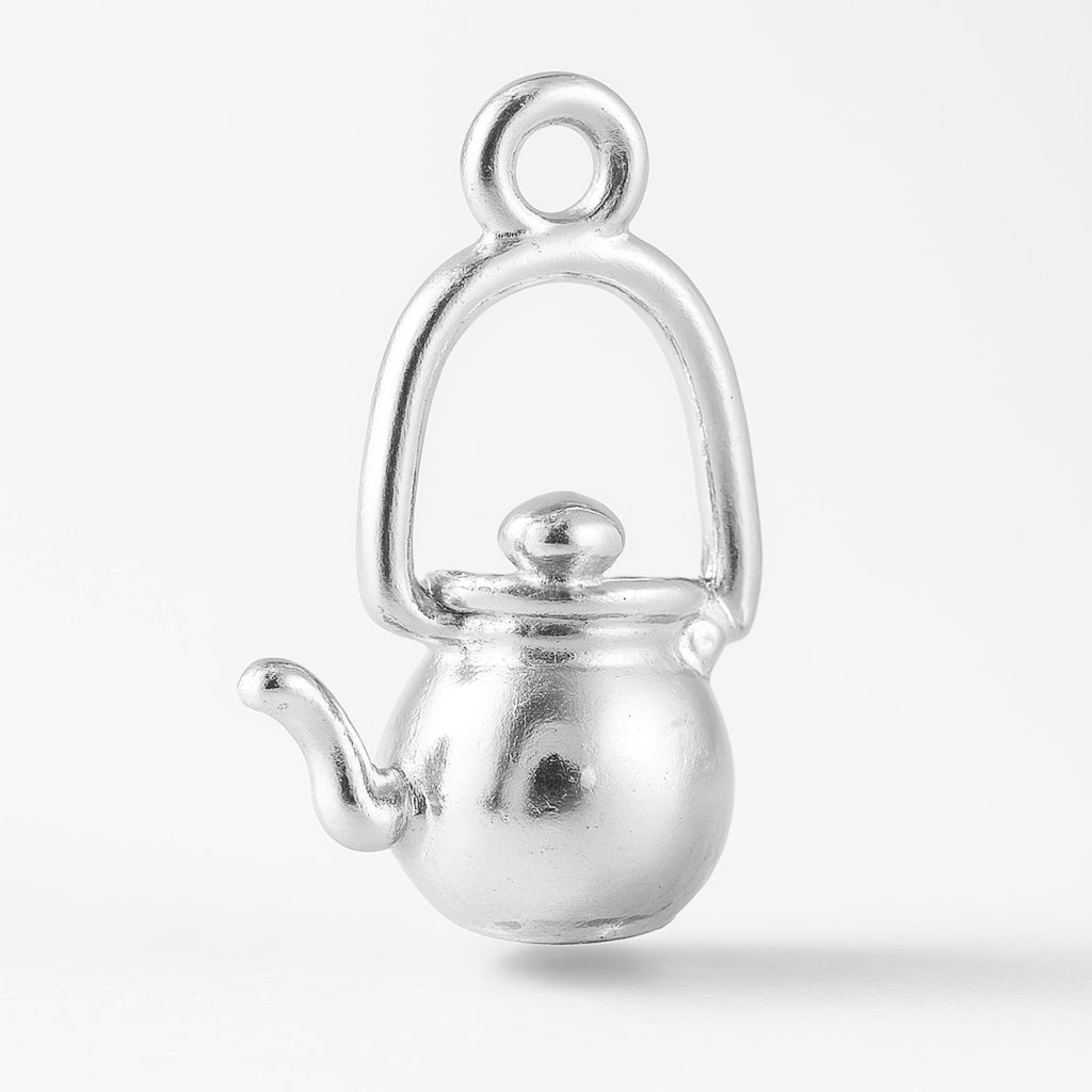 940 Argentium Silver - Kettle Teapot Charm