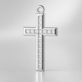 925 Sterling Silver - Lattice Crucifix Charm