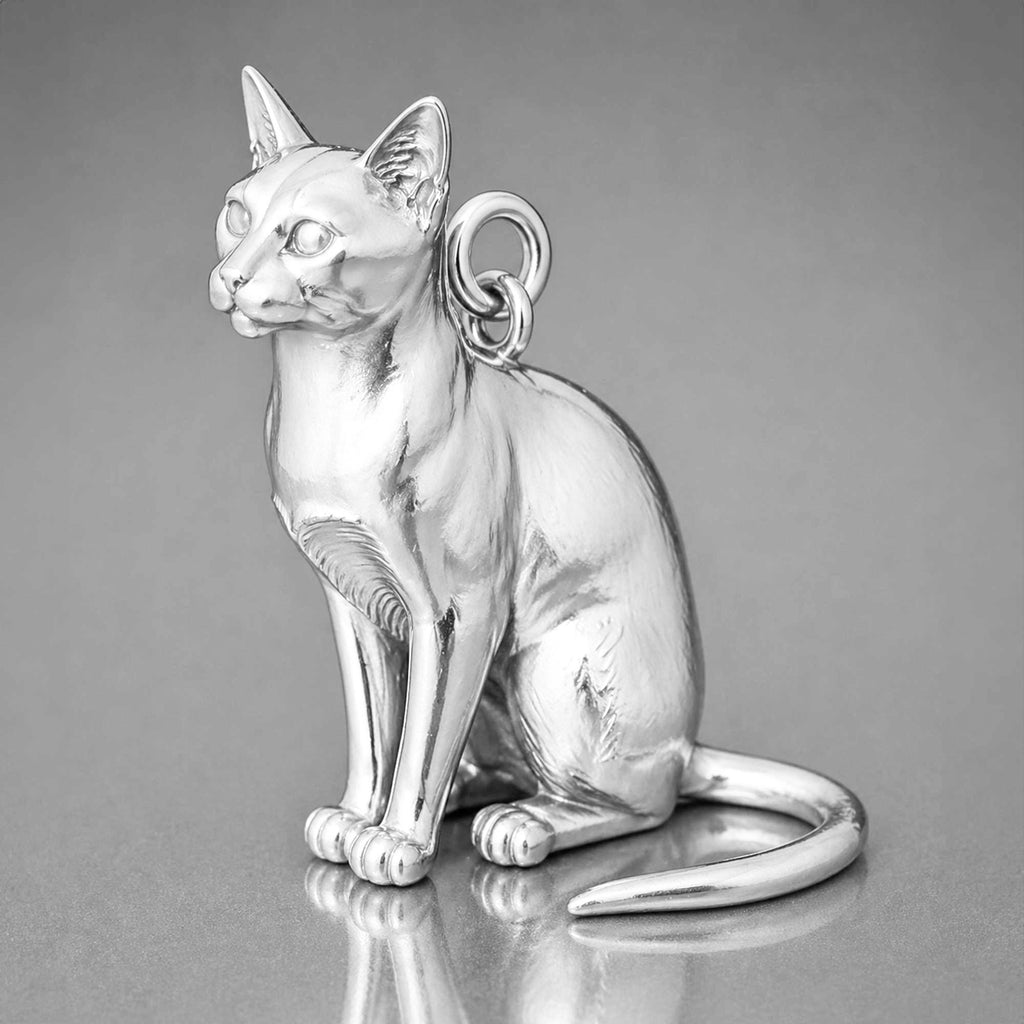 925 Sterling Silver - Tonkinese Cat Charm