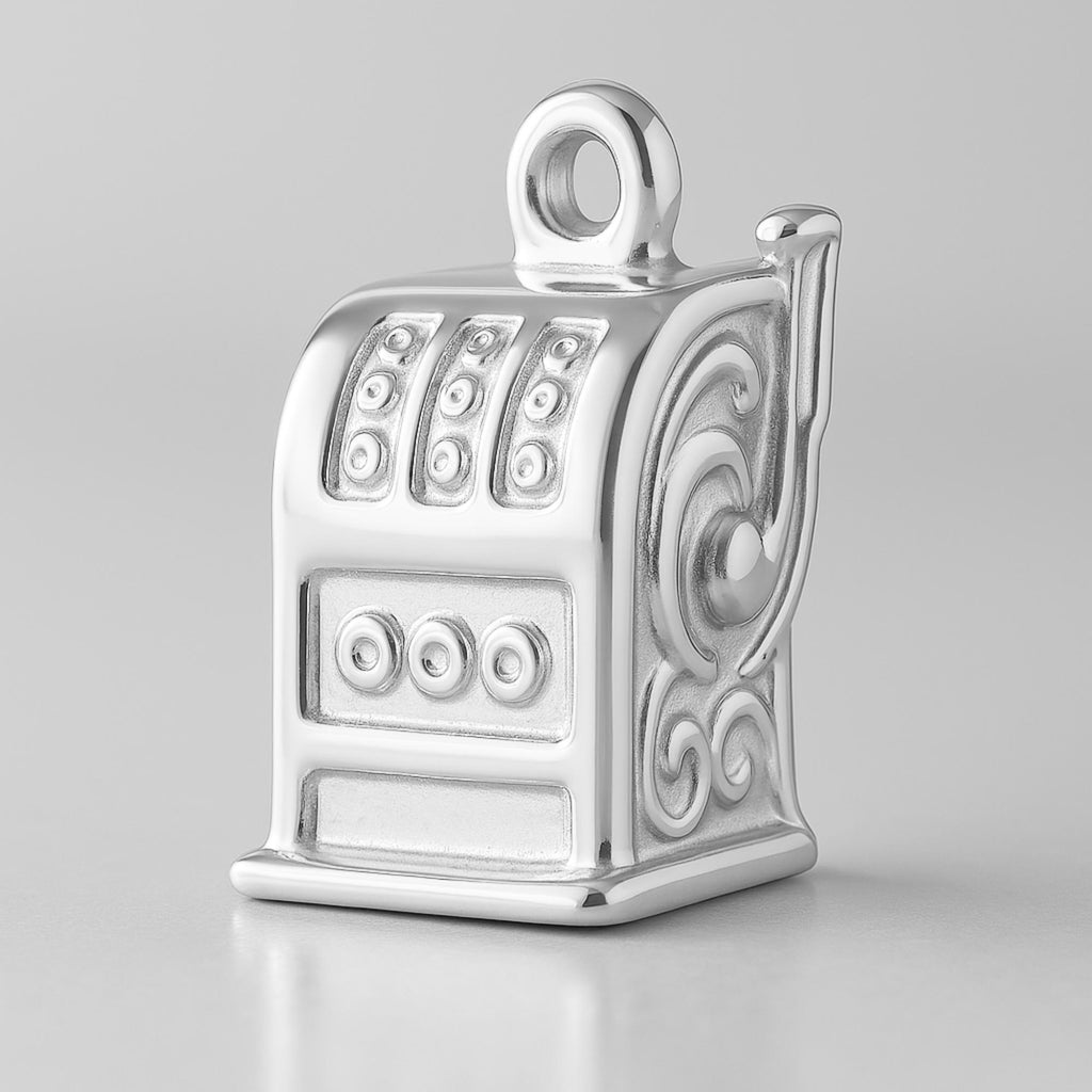 999 Pure Silver - Vintage Slot Machine Charm