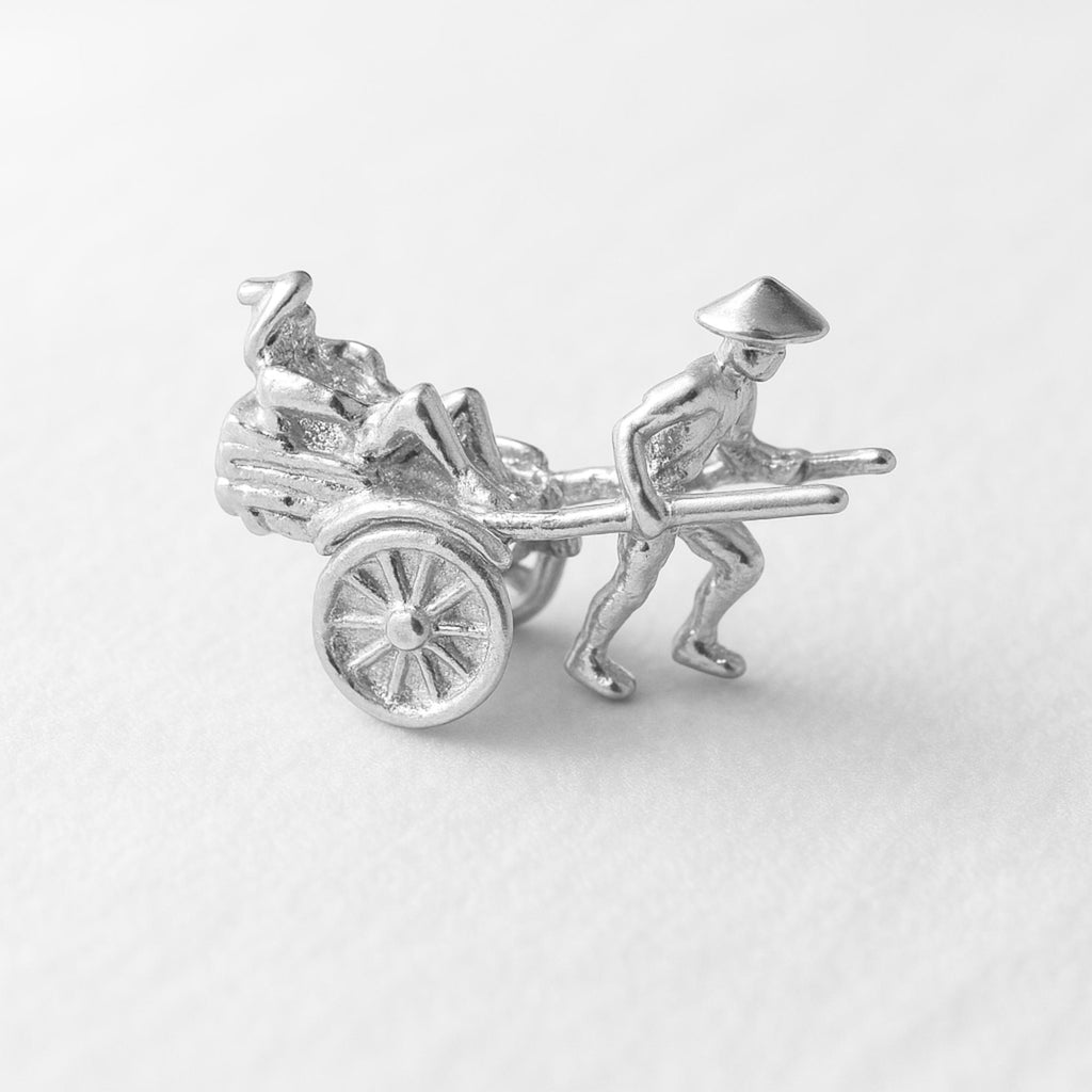 999 Pure Silver - Rickshaw Cart Charm