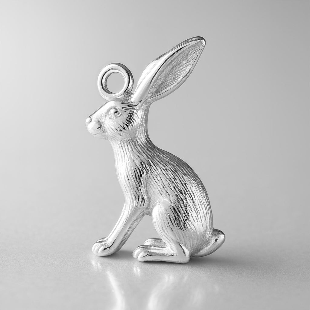 925 Sterling Silver - Scrub Hare Charm