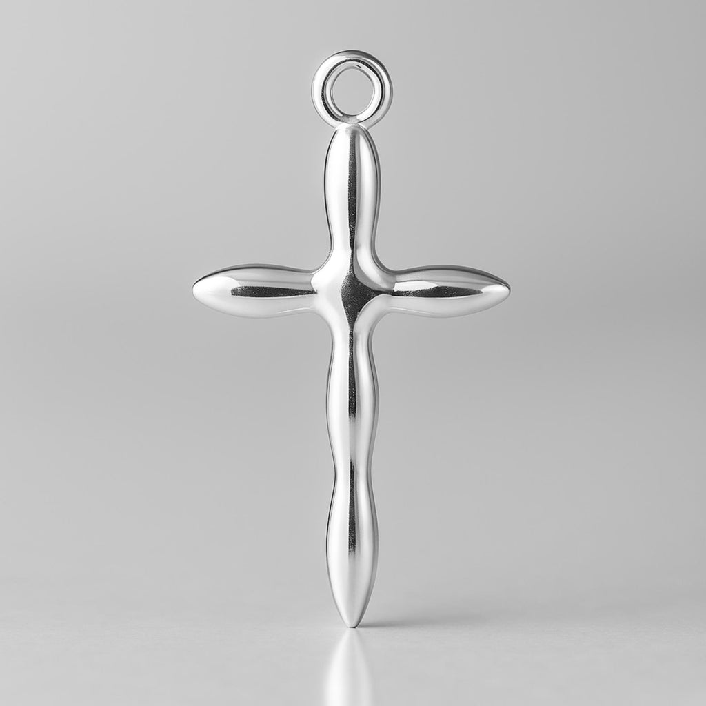 940 Argentium Silver - Fluid Crucifix Charm