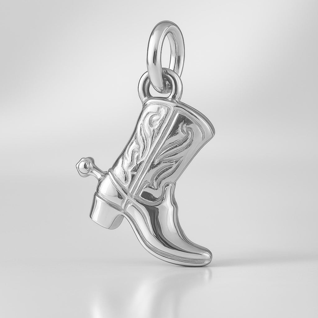 925 Sterling Silver - Western Cowboy Boot Charm