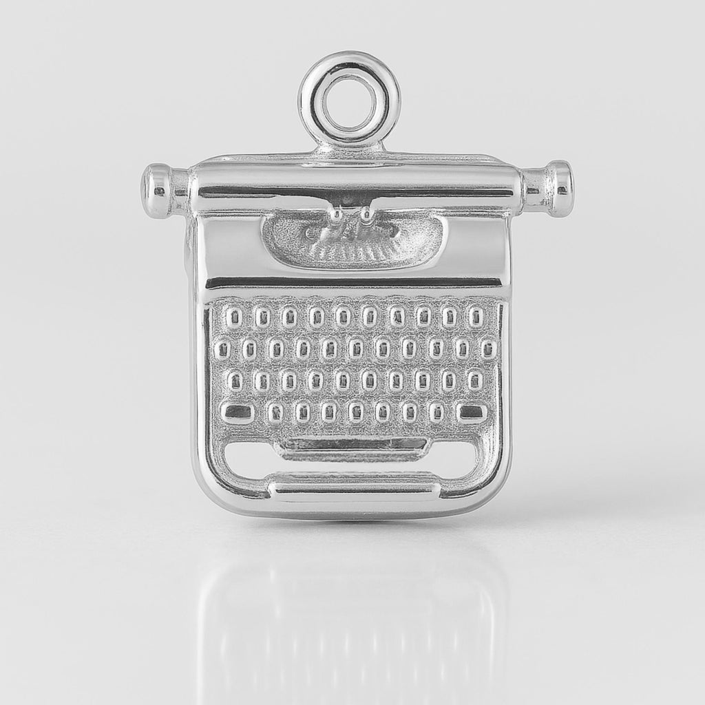 925 Sterling Silver - Classic Typewriter Charm