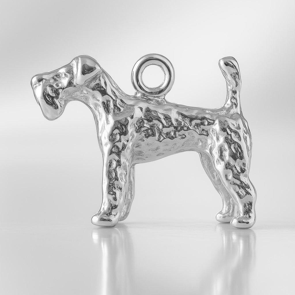 925 Sterling Silver - Shaggy Labradoodle Dog Charm
