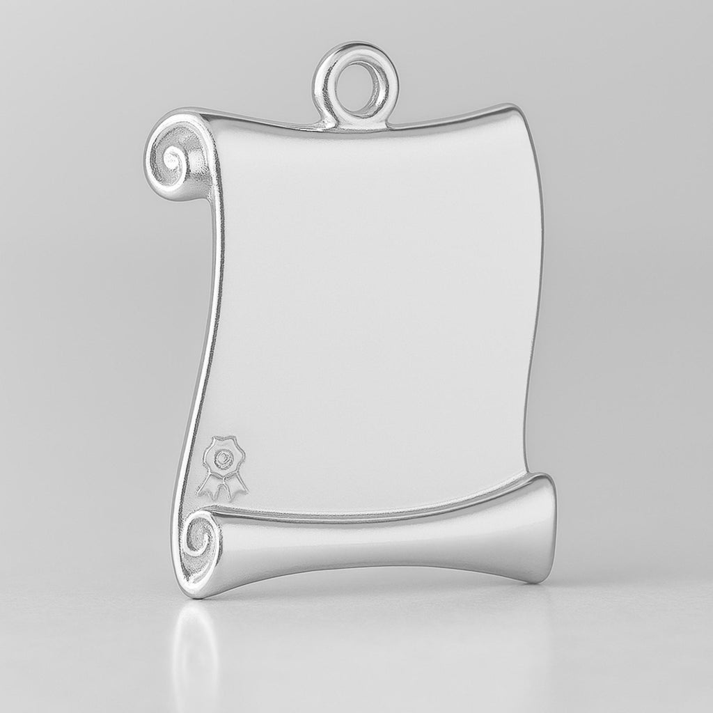 940 Argentium Silver - Diploma Scroll Charm