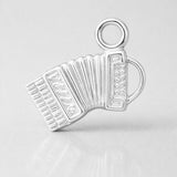 925 Sterling Silver - Piano Accordion Charm