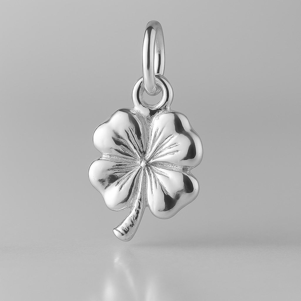 925 Sterling Silver - Classic Four-Leaf Clover Charm