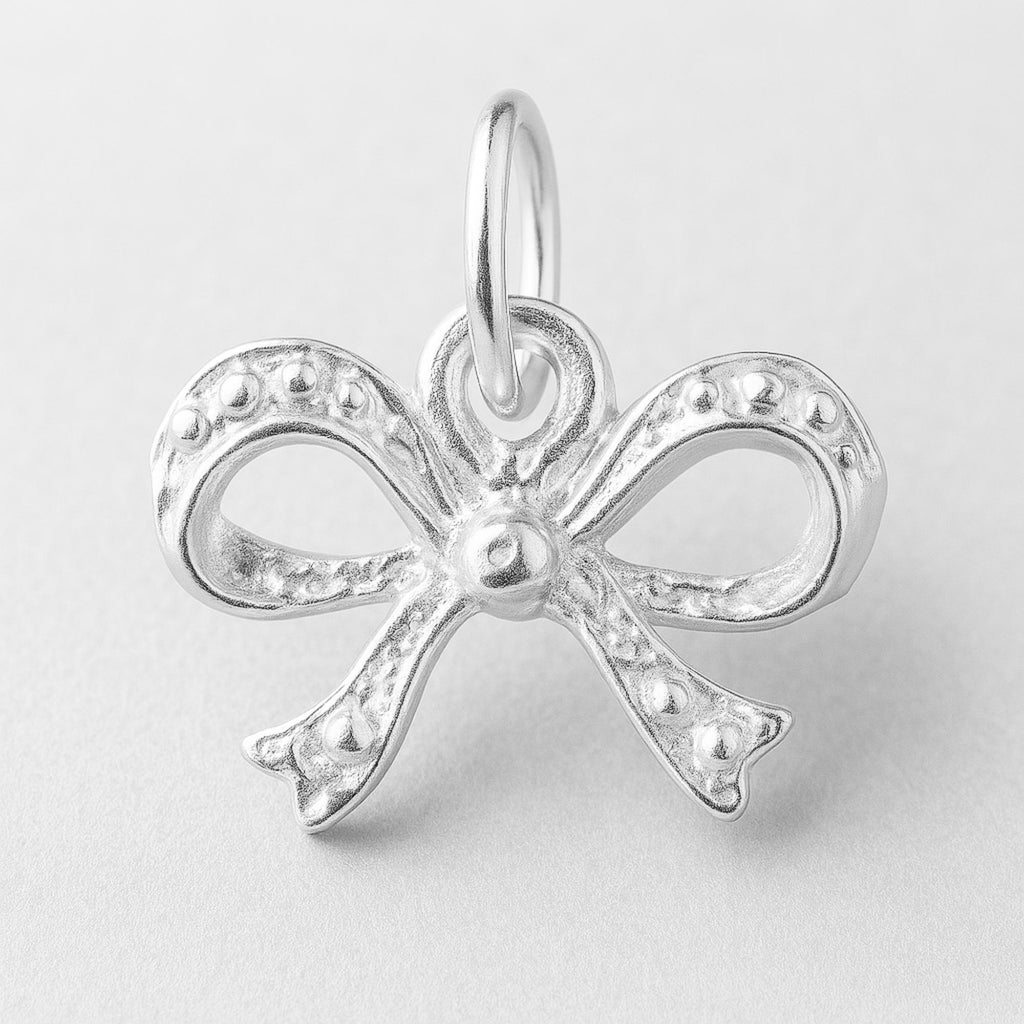 999 Pure Silver - Sculpted Ribbon Bow Charm