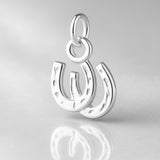 940 Argentium Silver - Double Horseshoe Charm