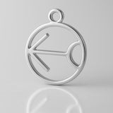 999 Pure Silver - Sagittarius Zodiac Round Charm