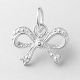 940 Argentium Silver - Sculpted Ribbon Bow Charm