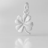 925 Sterling Silver - Ornate Four-Leaf Clover Charm