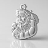 925 Sterling Silver - Santa Claus Portrait Charm