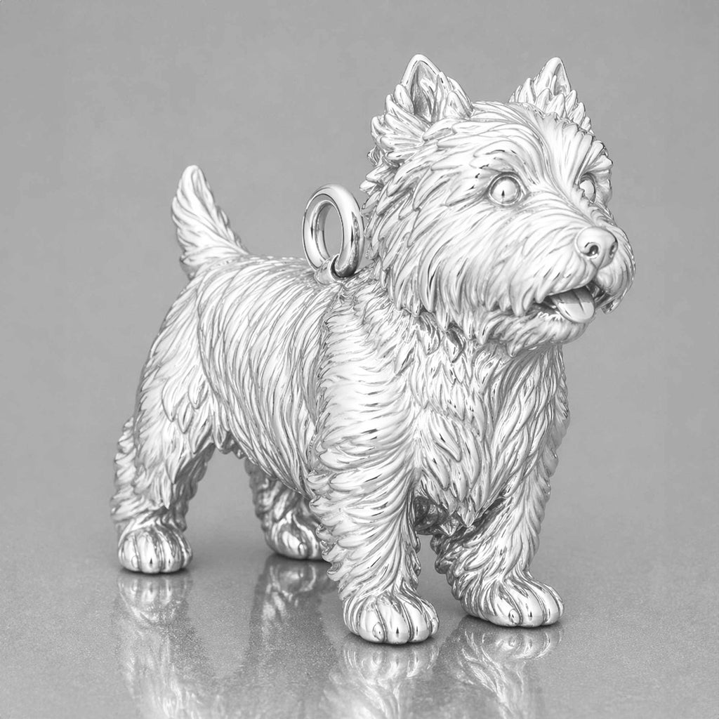 999 Pure Silver - West Highland White Terrier Dog Charm