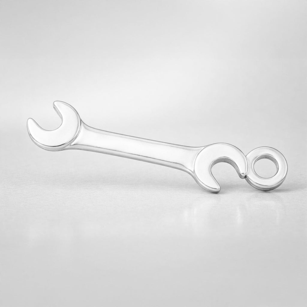 940 Argentium Silver - Open End Wrench Charm