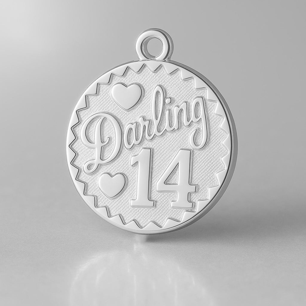 940 Argentium Silver - Darling 14 Amulet Charm