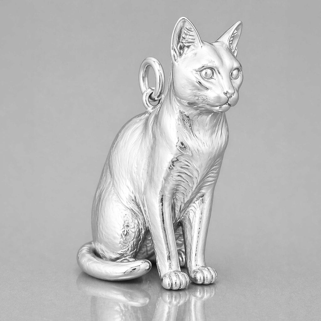 925 Sterling Silver - Korat Cat Charm
