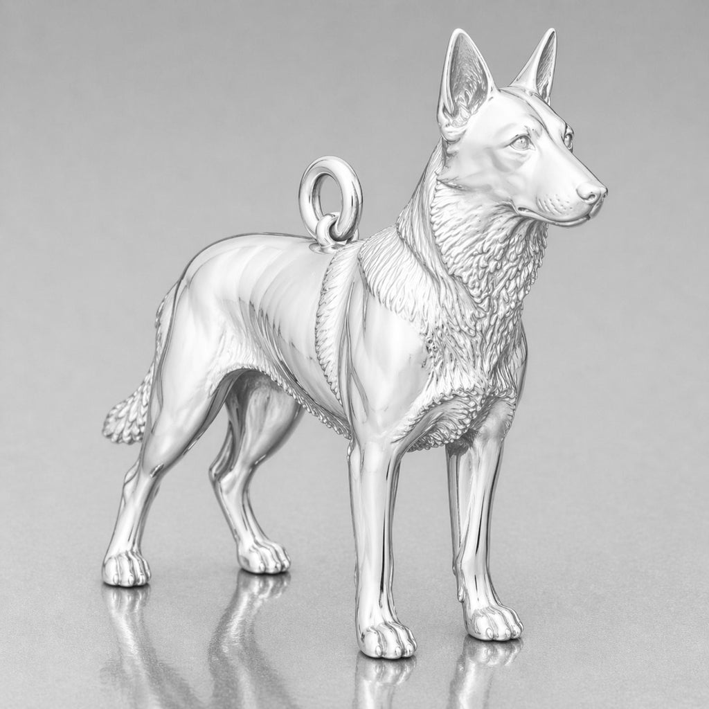 999 Pure Silver - Belgian Malinois Dog Charm