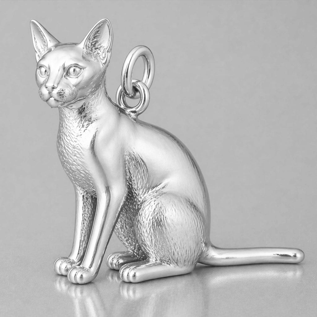 999 Pure Silver - Abyssinian Cat Charm