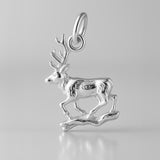 940 Argentium Silver - Forest Elk Charm