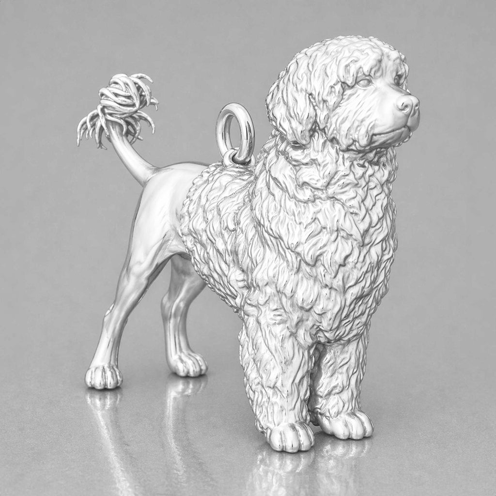 940 Argentium Silver - Portuguese Water Dog Charm