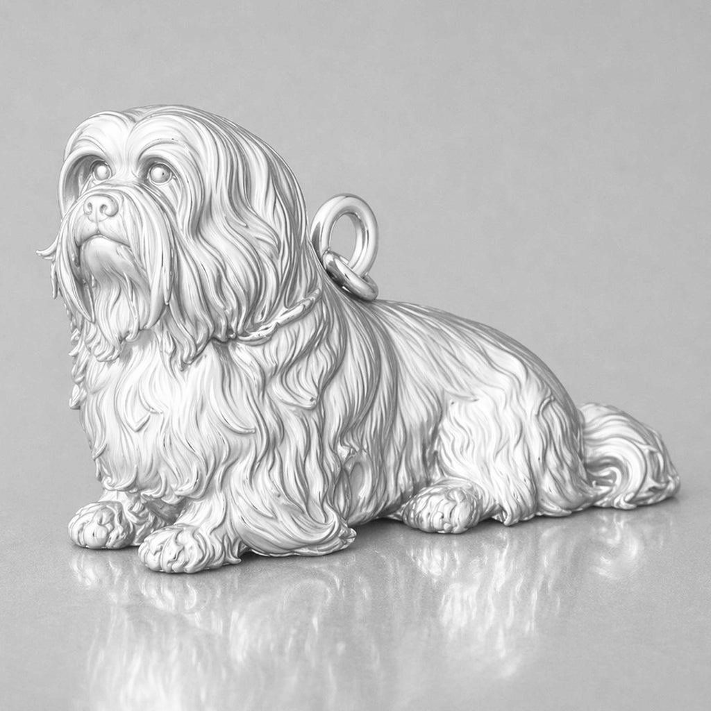 940 Argentium Silver - Havanese Dog Charm