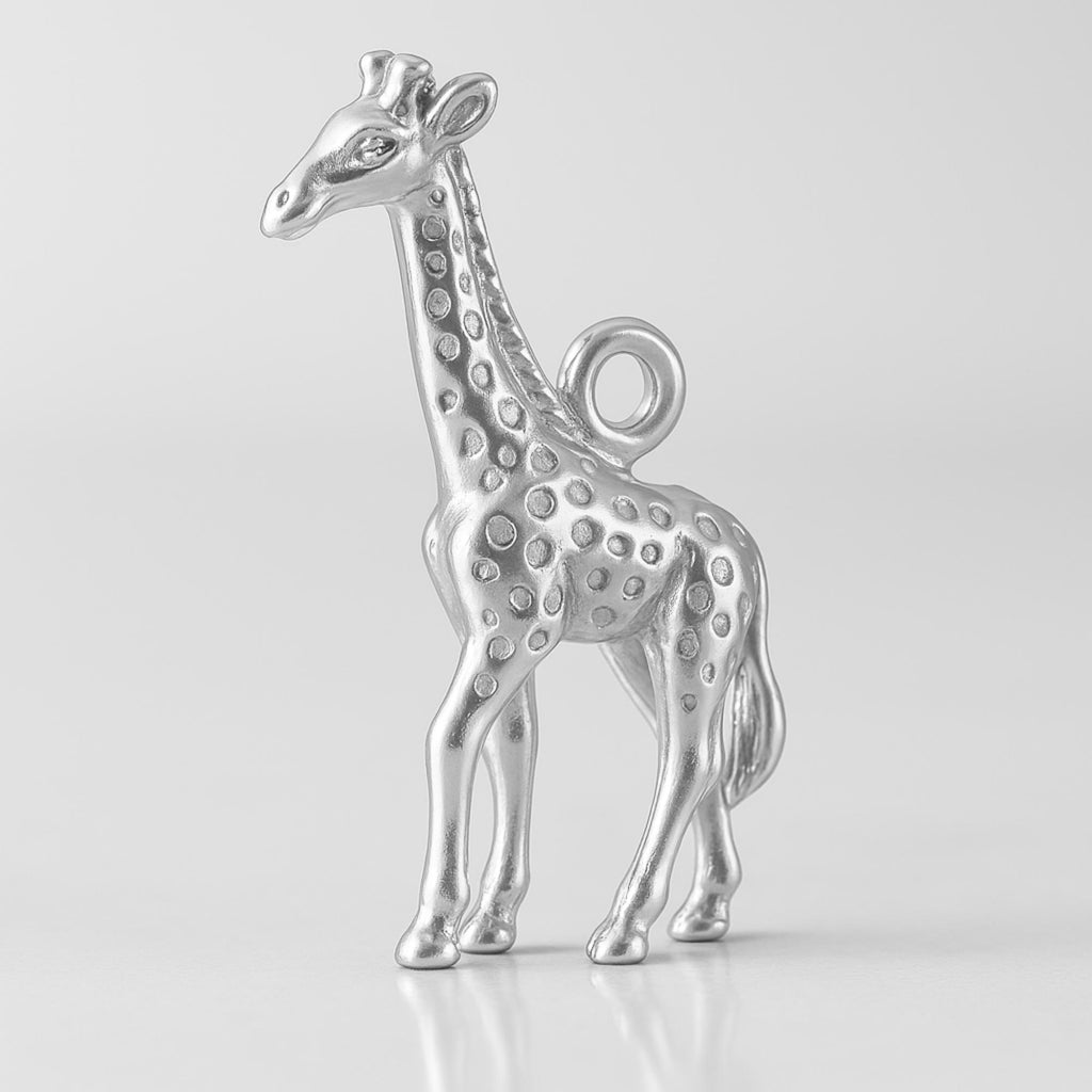 925 Sterling Silver - Western Giraffe Charm