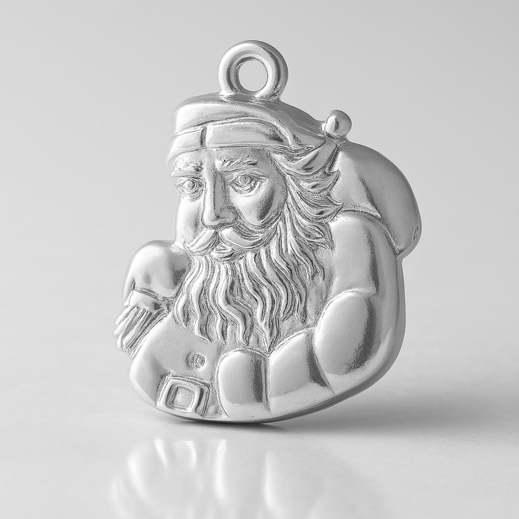 999 Pure Silver - Santa Claus Portrait Charm