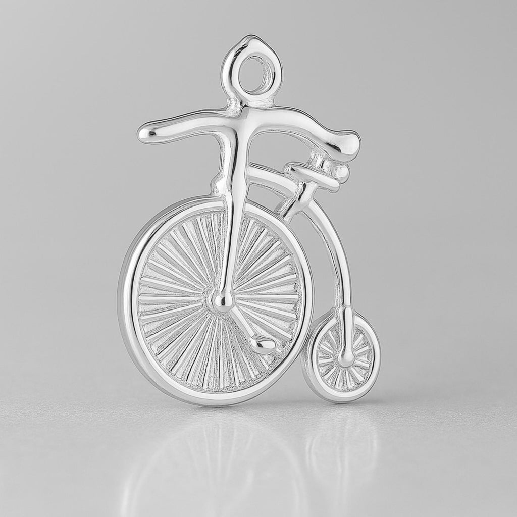 940 Argentium Silver - Penny Farthing Charm