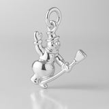 999 Pure Silver - Flying Snowman Charm