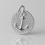 940 Argentium Silver - Anchor & Rope Charm