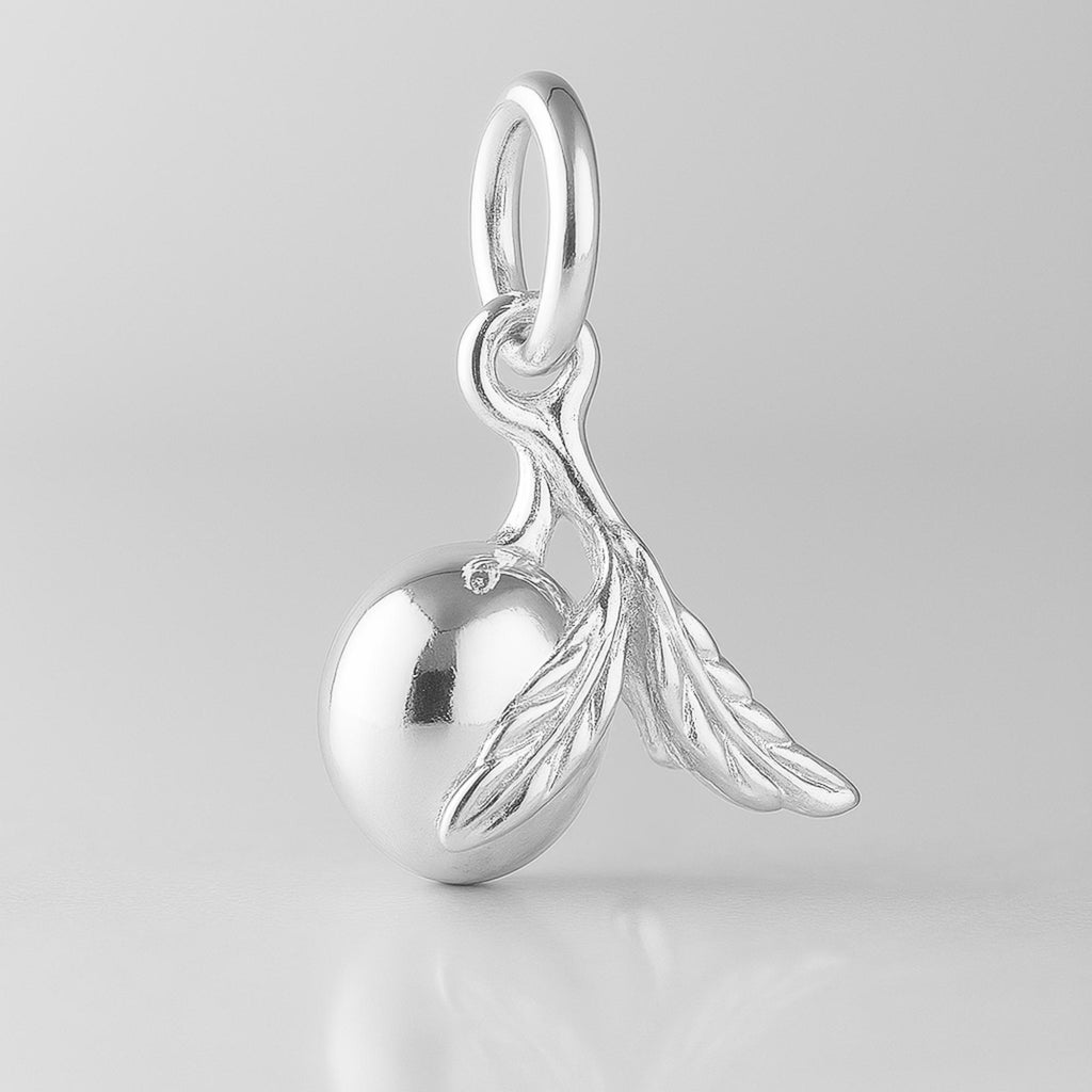 925 Sterling Silver - Fresh Apple Charm