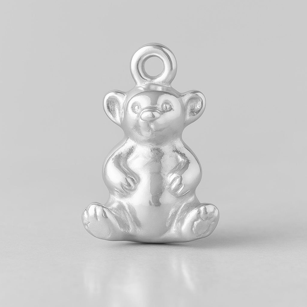 925 Sterling Silver - Mini Teddy Bear Charm