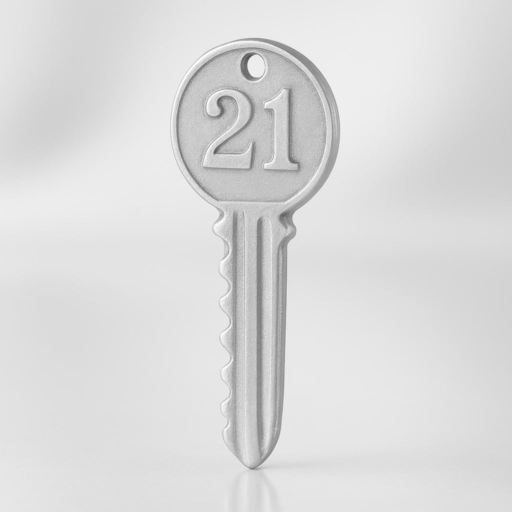 940 Argentium Silver - 21 House Key Charm