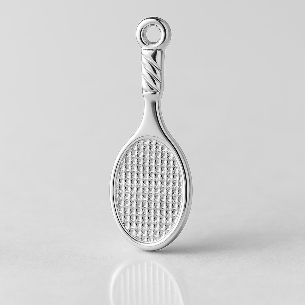 940 Argentium Silver - Mini Squash Racket Charm