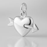 925 Sterling Silver - Cupid’s Heart Charm