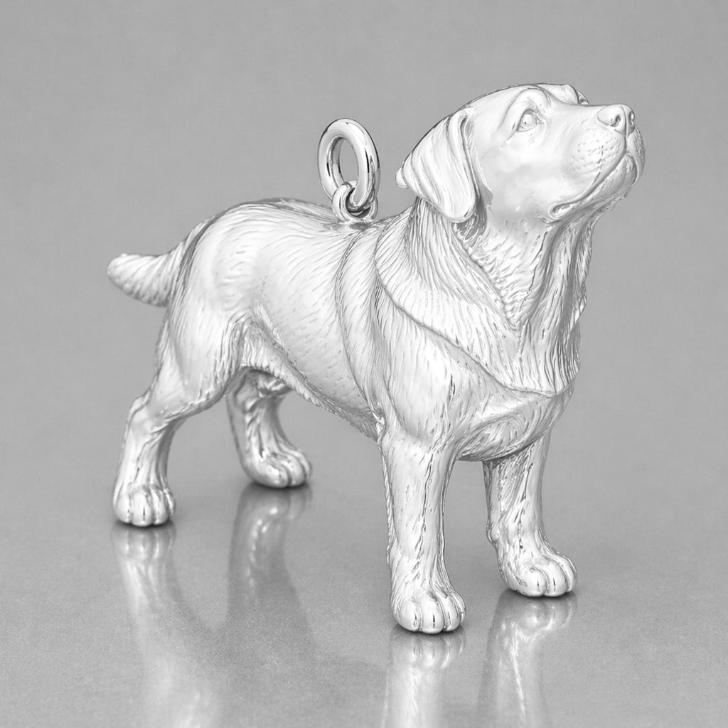 940 Argentium Silver - Labrador Retriever Dog Charm