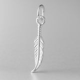 999 Pure Silver - Delicate Feather Charm