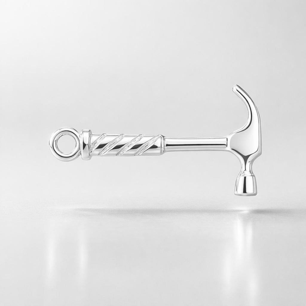 925 Sterling Silver - Builders Hammer Charm