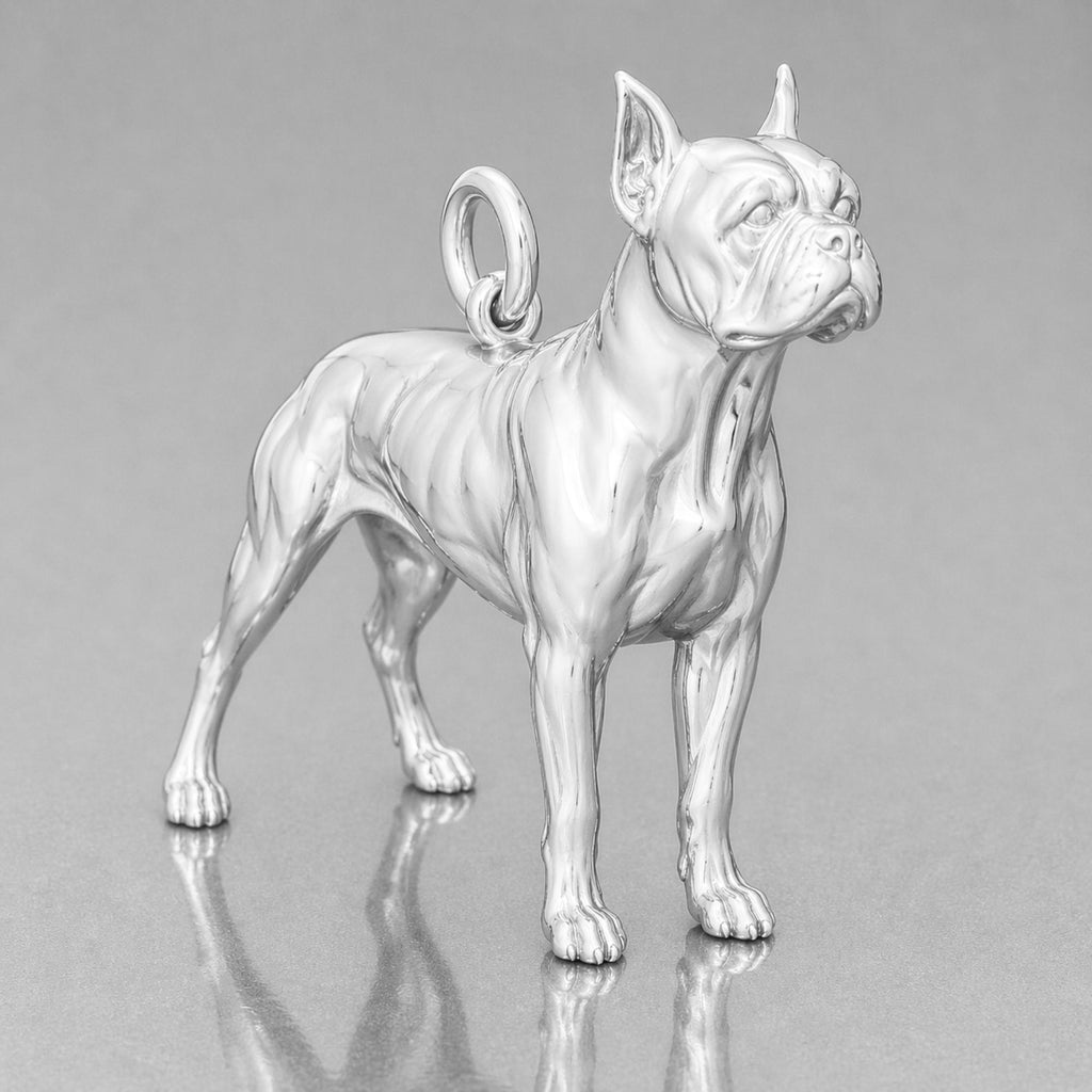 999 Pure Silver - Boston Terrier Dog Charm