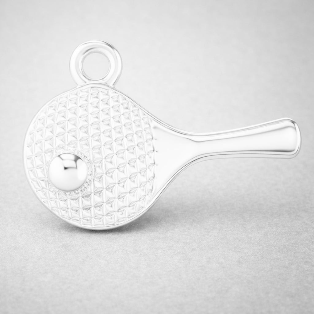 925 Sterling Silver - Table Tennis Paddle Charm