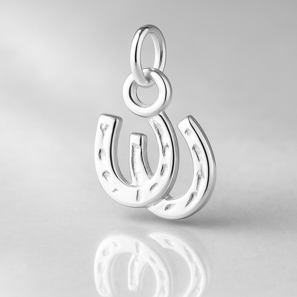 925 Sterling Silver - Double Horseshoe Charm