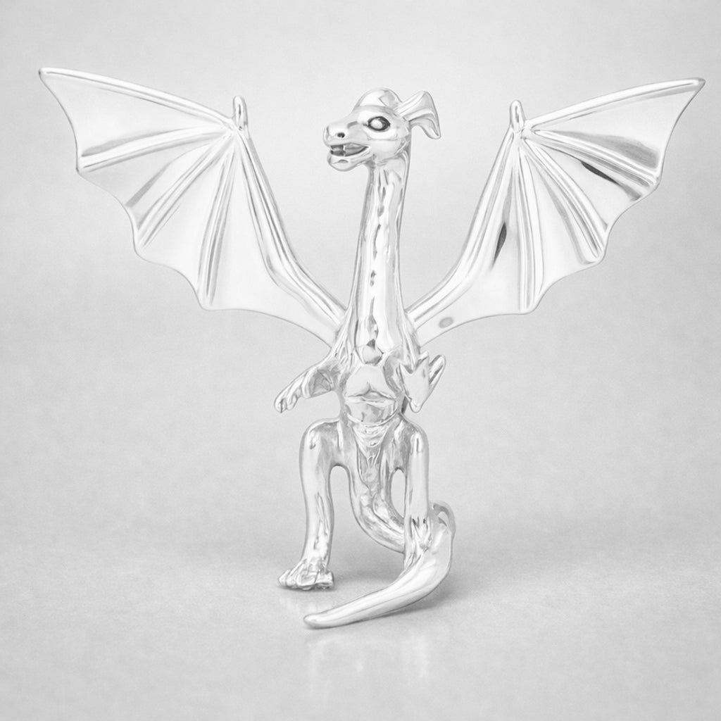 999 Pure Silver - Flying Dragon Charm