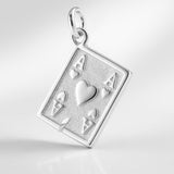 940 Argentium Silver - Ripped Ace Card Charm